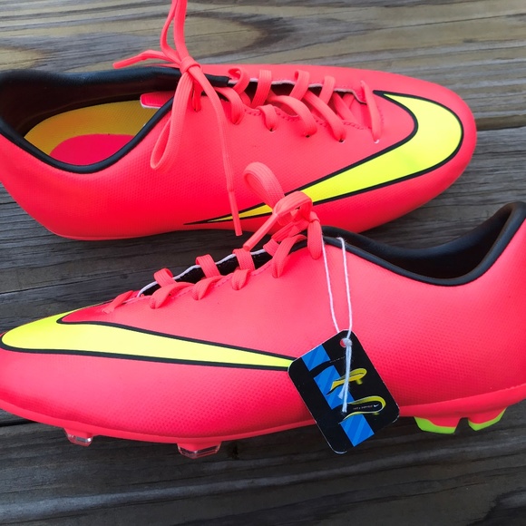 Nike Other - Nike Jr Cleats Jr. Support Young Boys Pinkish Oran